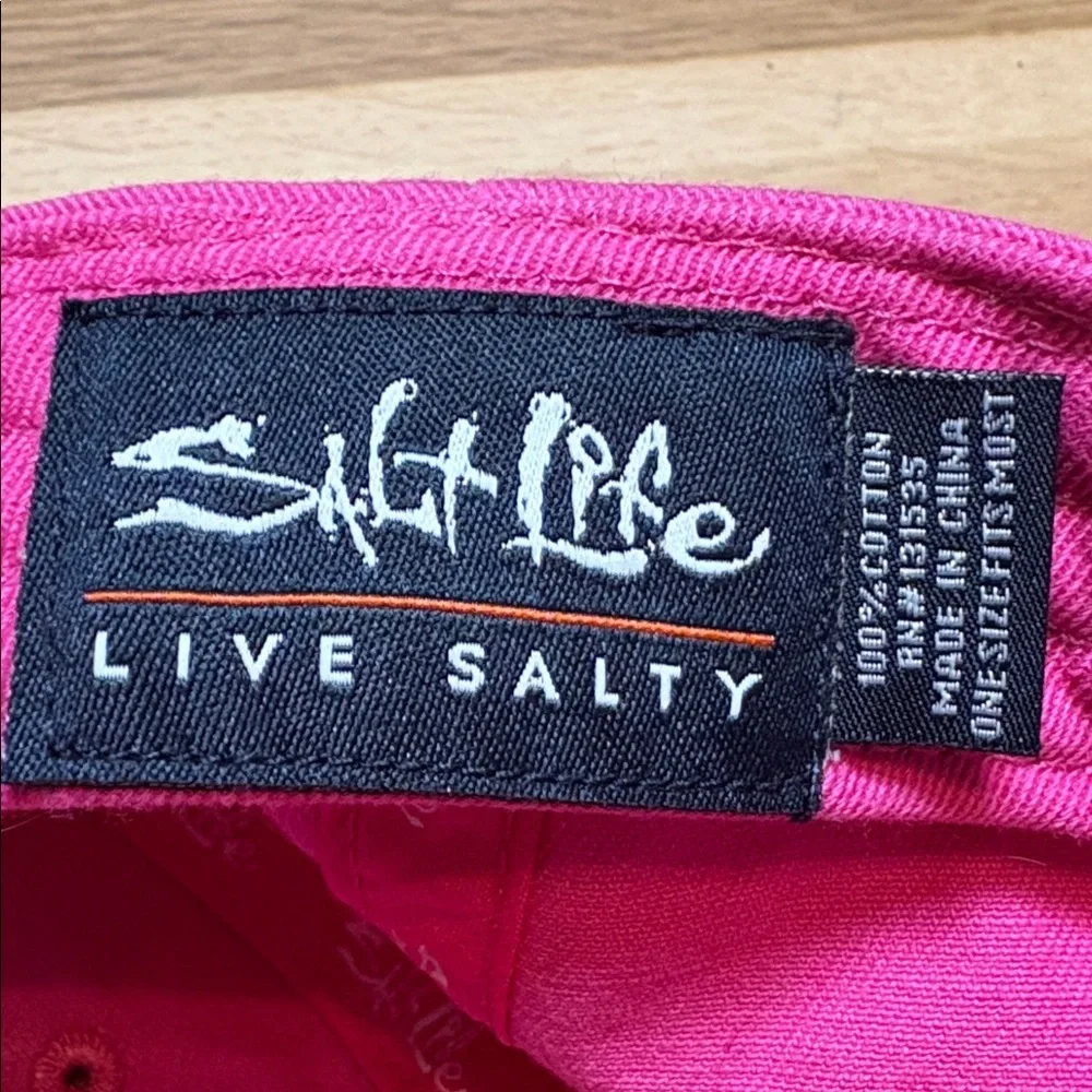 Salt Life Live Salty Fuchsia Baseball Cap Women’s OS - Picture 8 of 8